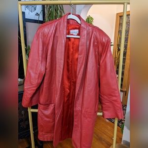 Vintage Red Leather Jacket